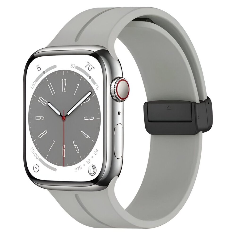 Apple Watch Band Waterproof Magnetic Adjustable Stylish Strap Watch Band Gray - Picture 4 of 4